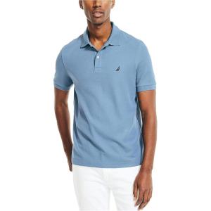 imageNautica Mens Sustainably Crafted Classic Fit Performance Deck PoloSummit Blue