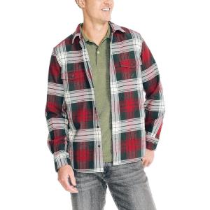 imageNautica Mens Sustainably Crafted Plaid Flannel ShirtDark Spruce