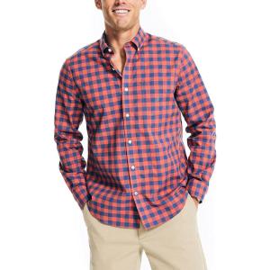 imageNautica Mens Sustainably Crafted Plaid ShirtCayenne