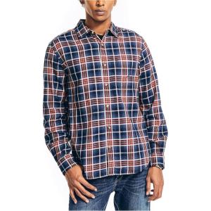 imageNautica Mens Sustainably Crafted Plaid ShirtLapis Blue