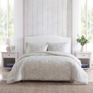 imageNautica Twin Comforter Set Cotton Reversible Bedding Set Dorm Room Essentials Tortola Blue TwinTortola Beige