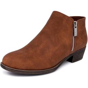 imageNautica Womens Ankle Boot with Side Zipper  Stylish Dress Boot for Women  Featuring a Low Heel Chic Design and Versatile Sizing  The Perfect Ankle Bootie for Dressy and Casual Occasions  AlaraBrown