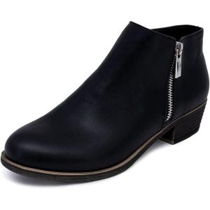 imageNautica Womens Ankle Boot with Side Zipper  Stylish Dress Boot for Women  Featuring a Low Heel Chic Design and Versatile Sizing  The Perfect Ankle Bootie for Dressy and Casual Occasions  AlaraBlack