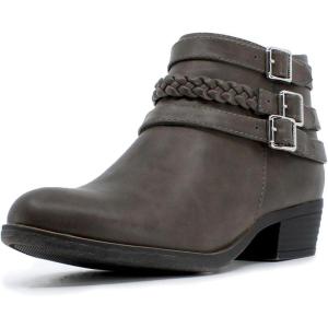 imageNautica Womens Ankle Boot with Side Zipper  Stylish Dress Boot for Women  Featuring a Low Heel Chic Design and Versatile Sizing  The Perfect Ankle Bootie for Dressy and Casual Occasions  AlaraCharcoalstrap