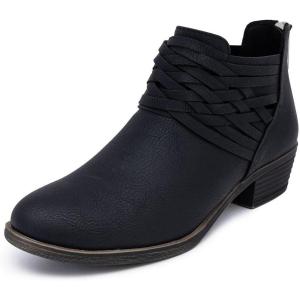 imageNautica Womens Ankle Boot with Side Zipper  Stylish Dress Boot for Women  Featuring a Low Heel Chic Design and Versatile Sizing  The Perfect Ankle Bootie for Dressy and Casual Occasions  AlaraBlackbraid