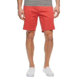 imageNautica mens Classic Fit Flat Front Stretch Solid Chino 85quot Deck ShortsSailor Red
