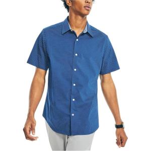 imageNautica mens Navtech Slim Fit Printed Shortsleeve ShirtEstate Blue