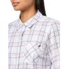 imageNautica Womens Button Front Long Sleeve Roll Tab ShirtBright White Multi