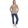 imageNautica Womens Long Sleeve Cable VNeck SweaterCamel