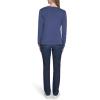 imageNautica Womens Long Sleeve Cable VNeck SweaterDenim Heather