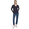 imageNautica Womens Long Sleeve Cable VNeck SweaterNight Sky
