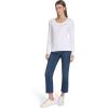 imageNautica Womens Long Sleeve Solid Scoop Neck Cotton TShirtBright White