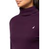 imageNautica Womens Long Sleeve Solid Turtleneck ShirtAubergine