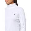 imageNautica Womens Long Sleeve Solid Turtleneck ShirtBright White