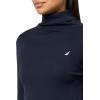 imageNautica Womens Long Sleeve Solid Turtleneck ShirtNight Sky