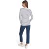 imageNautica Womens Long Sleeve Striped Scoop Neck TShirtBright WhiteNight Sky