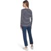 imageNautica Womens Long Sleeve Striped Scoop Neck TShirtNight SkyBright White