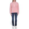 imageNautica Womens Mockneck Fleece Sweater PulloverBridal Rose