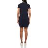 imageNautica Womens Short Sleeve Solid Scalloped Trim Polo DressNight Sky