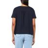 imageNautica Womens Short Sleeve Tie Front Knit TopNight Sky