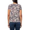imageNautica Womens Solid VNeck Short Sleeve TShirtNight Sky Multi