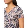 imageNautica Womens Solid VNeck Short Sleeve TShirtNight Sky Multi