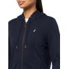 imageNautica Womens Solid Zipper Long Sleeve Hoodie SweatshirtNight Sky