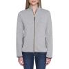 imageNautica Womens Mockneck Zip Up Fleece JacketStorm Heather Grey