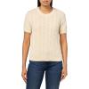 imageNautica Womens Short Sleeve Crew Neck Cable Solid SweaterWhite Swan
