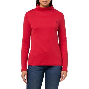 imageNautica Womens Long Sleeve Solid Turtleneck ShirtSamba