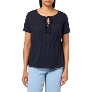 imageNautica Womens Short Sleeve Tie Front Knit TopNight Sky