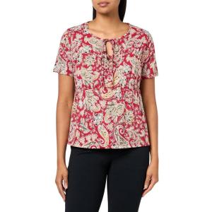 imageNautica Womens Short Sleeve Tie Front Knit TopSamba Multi