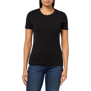 imageNautica Womens Solid Short Sleeve Crew Neckline TShirtBlack