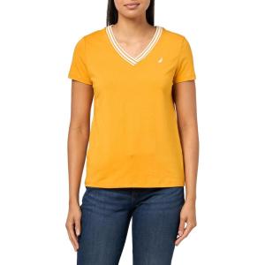 imageNautica Womens Solid VNeck Short Sleeve TShirtSunflower