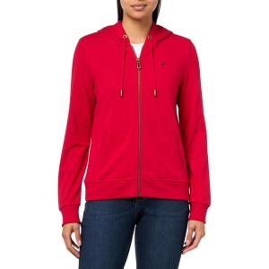 imageNautica Womens Solid Zipper Long Sleeve Hoodie SweatshirtScarlet