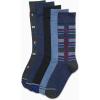 imageNautica Mens Dress Socks  5 Pack Breathable Comfort Stretch CrewLength Work Socks for Men for Business Formal Wear 6125Blue Multi Print