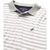 imageNautica Mens Classic Fit 100 Cotton Soft Short Sleeve Stripe Polo ShirtGrey Heather