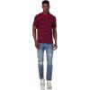 imageNautica Mens Classic Fit 100 Cotton Soft Short Sleeve Stripe Polo ShirtNautica Red