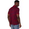 imageNautica Mens Classic Fit 100 Cotton Soft Short Sleeve Stripe Polo ShirtNautica Red