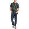 imageNautica Mens Classic Fit 100 Cotton Soft Short Sleeve Stripe Polo ShirtPine Forest