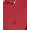 imageNautica Mens Classic Fit Short Sleeve Dual Tipped Collar Polo ShirtBurgundy