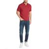 imageNautica Mens Classic Fit Short Sleeve Dual Tipped Collar Polo ShirtBurgundy