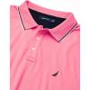 imageNautica Mens Classic Fit Short Sleeve Dual Tipped Collar Polo ShirtCarnation