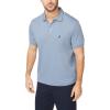 imageNautica Mens Classic Fit Short Sleeve Dual Tipped Collar Polo ShirtLake City Blue