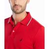 imageNautica Mens Classic Fit Short Sleeve Dual Tipped Collar Polo ShirtNautica Red