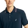 imageNautica Mens Classic Fit Short Sleeve Dual Tipped Collar Polo ShirtNavy