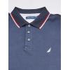 imageNautica Mens Classic Fit Short Sleeve Dual Tipped Collar Polo ShirtNavy Blue 2
