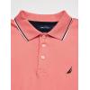imageNautica Mens Classic Fit Short Sleeve Dual Tipped Collar Polo ShirtPale Coral