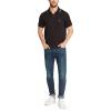 imageNautica Mens Classic Fit Short Sleeve Dual Tipped Collar Polo ShirtTrue Black