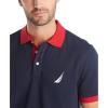 imageNautica Mens Classic Fit Short Sleeve Performance Pique Polo ShirtNavy